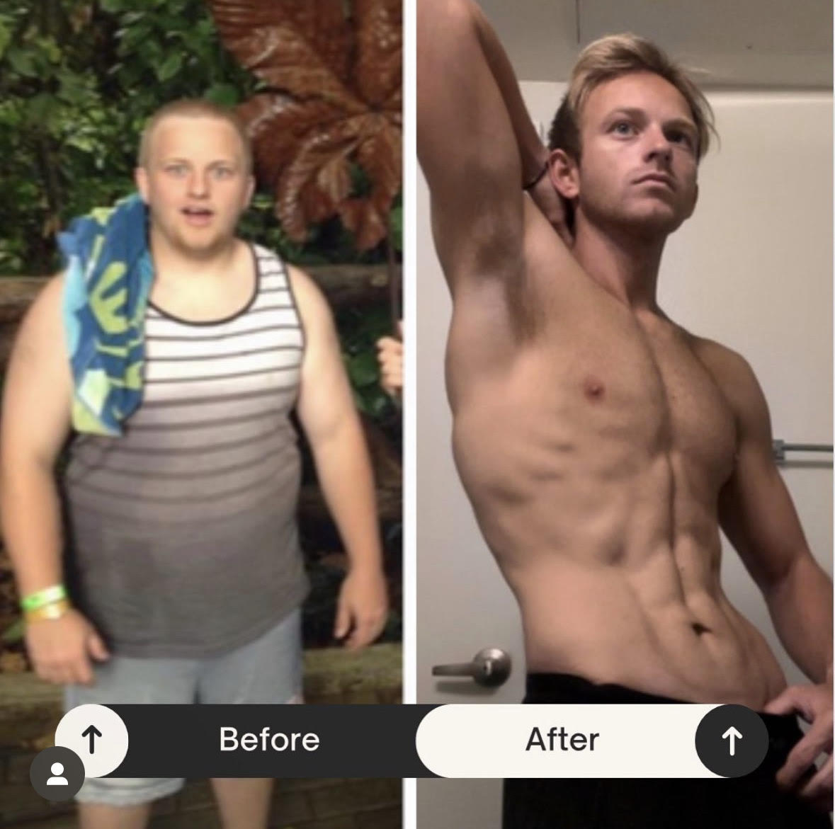 Daniel's transformation — before and after